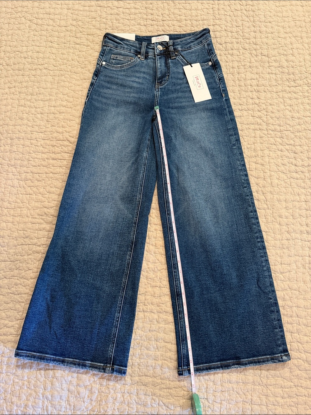 High-Rise Cropped Wide Leg Jeans